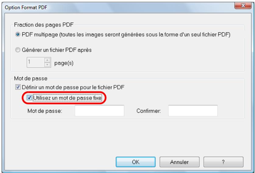 FUJITSU SCANSNAP S1100I - Cochez la case Utilisez un mot de passer fixe. - 1