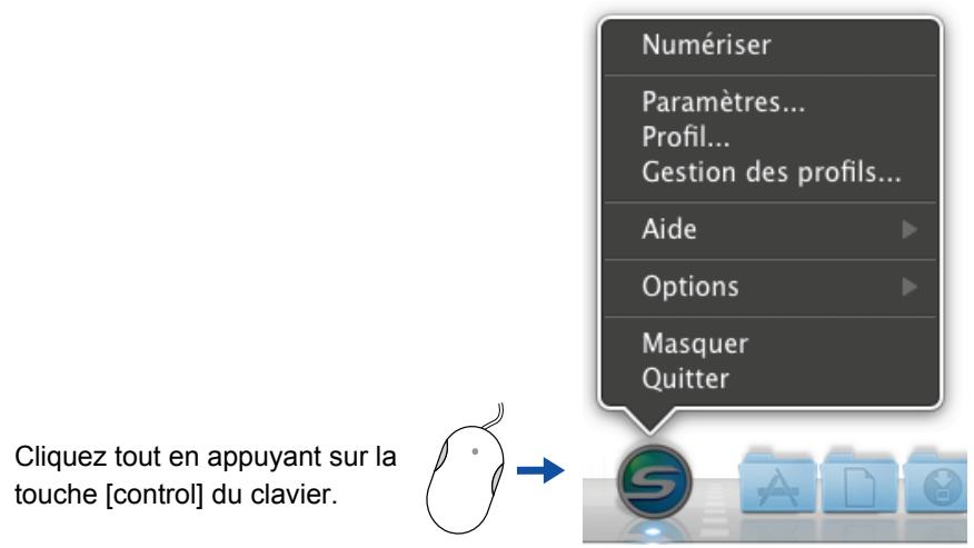 FUJITSU SCANSNAP S1100I - ■ Menu de ScanSnap Manager - 1