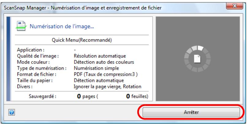 FUJITSU SCANSNAP S1100I - Interrompre la numérisation - 1