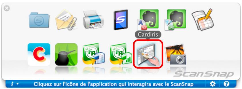 FUJITSU SCANSNAP S1100I - Cliquez sur le bouton Cardiris. - 1