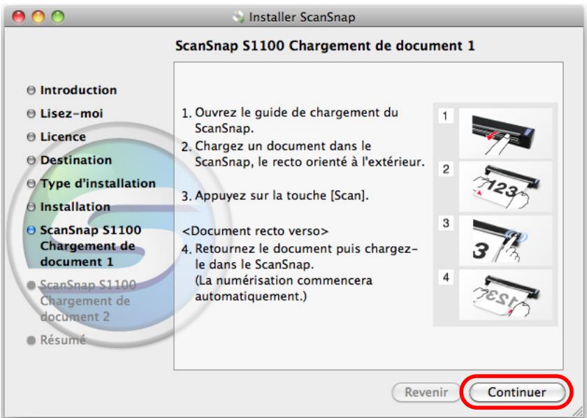 FUJITSU SCANSNAP S1100I - Lisez les instructions puis cliquez sur le bouton Continuer. - 1
