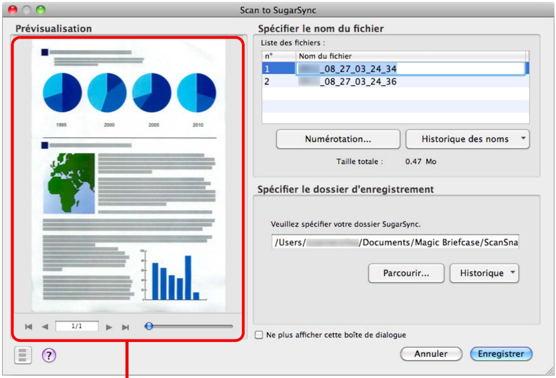 FUJITSU SCANSNAP S1100I - Confirmez l'image numérique dans le volet de prévisualisation. - 1