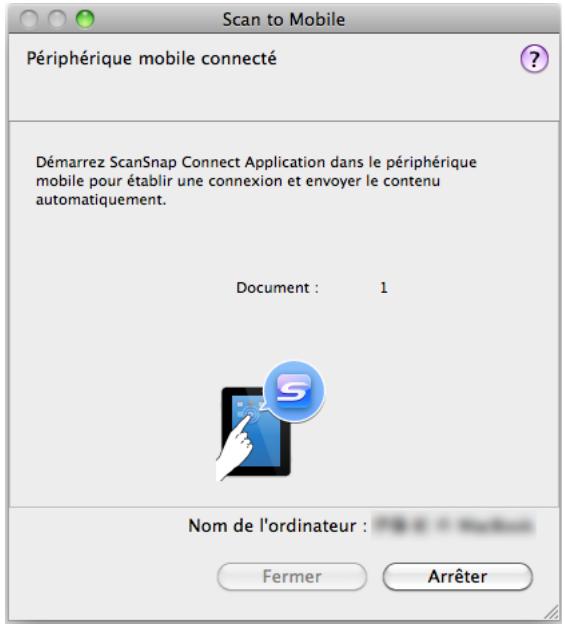 FUJITSU SCANSNAP S1100I - La fenêtre Scan to Mobile s'ouvre. - 1