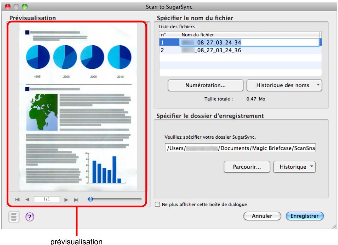 FUJITSU SCANSNAP S1100I - Confirmez l'image numérique dans le volet de prévisualisation. - 1