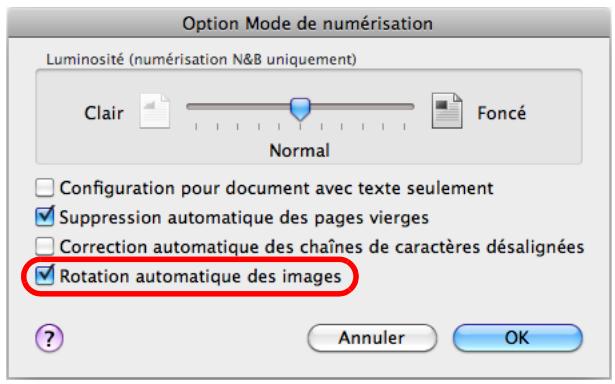 FUJITSU SCANSNAP S1300I,  SCANSNAP S1300I DELUXE - Sélectionnez la case à cocher Rotation automatique des images. - 1
