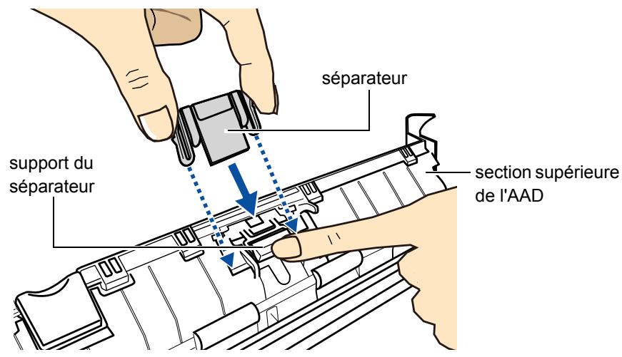 FUJITSU SCANSNAP S1300I,  SCANSNAP S1300I DELUXE - Fixez le nouveau séparateur tout en appuyant sur le support du séparateur. - 1