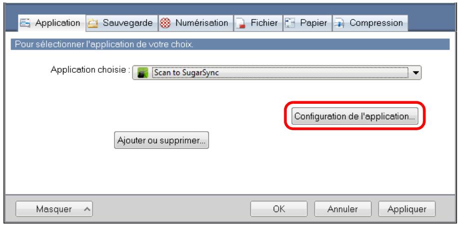 FUJITSU SCANSNAP S1300I,  SCANSNAP S1300I DELUXE - Modifie les paramètres de Scan to SugarSync (Ou rendez-vous à l' étape 4.). - 1