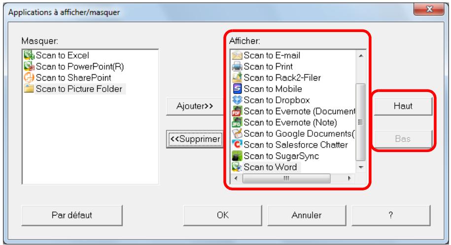 FUJITSU SCANSNAP S1300I,  SCANSNAP S1300I DELUXE - - Ordre d'affichage des applications - 1