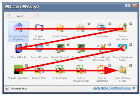 FUJITSU SCANSNAP S1300I,  SCANSNAP S1300I DELUXE - - Ordre d'affichage des applications - 4