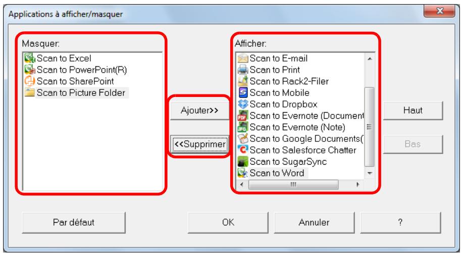 FUJITSU SCANSNAP S1300I,  SCANSNAP S1300I DELUXE - - Affichage et masquage des icones des applications - 1