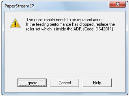 FUJITSU SP-1120 - ■Message for replacing the consumables - 1