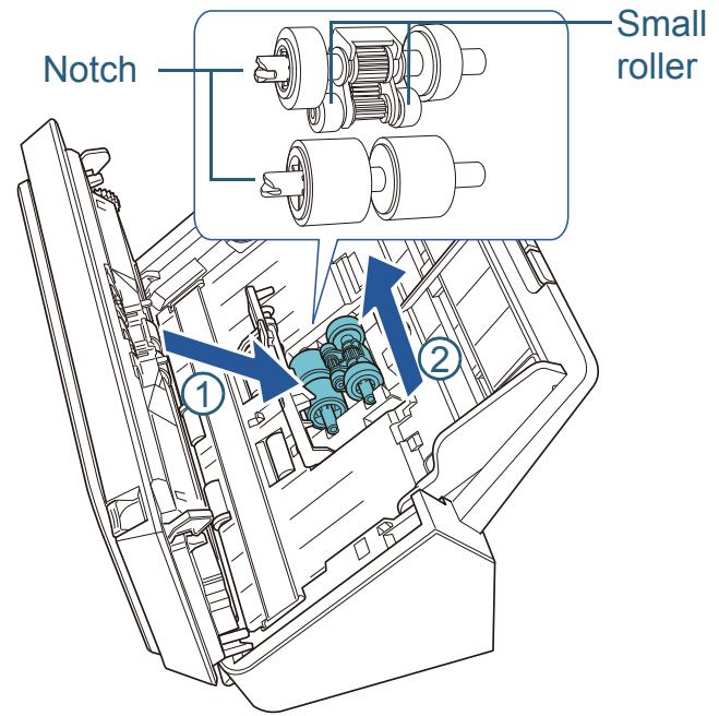 FUJITSU SP-1120 - Attach a new pick roller from the bottom. - 1