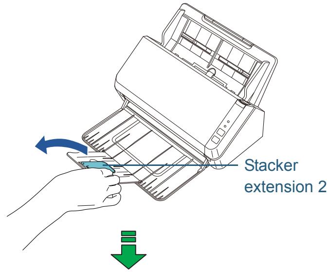 FUJITSU SP-1125 - Lift up the stacker extension 2 towards you. - 1