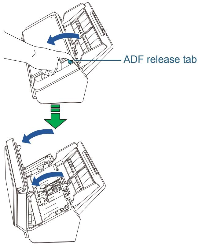 FUJITSU SP-1125 - Opening/Closing the ADF - 1