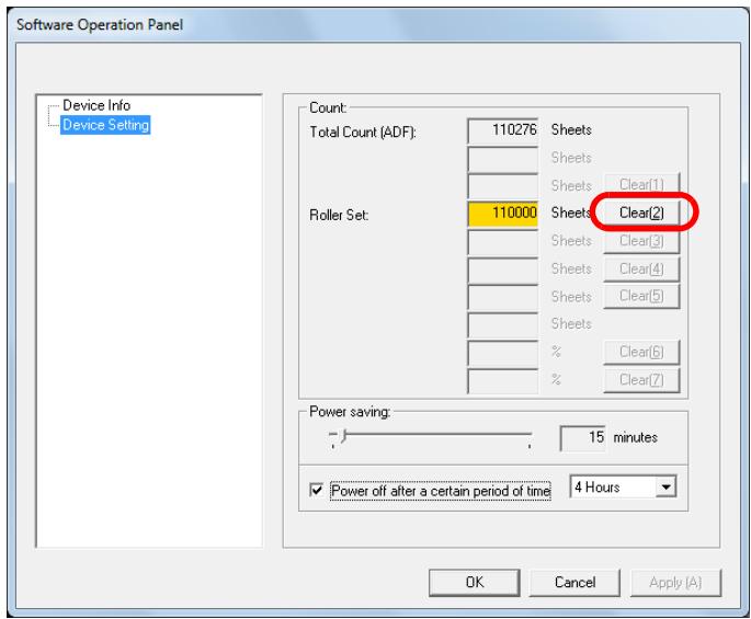 FUJITSU SP-1130 - Resetting the sheet counters - 1