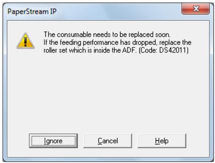 FUJITSU SP-1130 - ■Message for replacing the consumables - 1