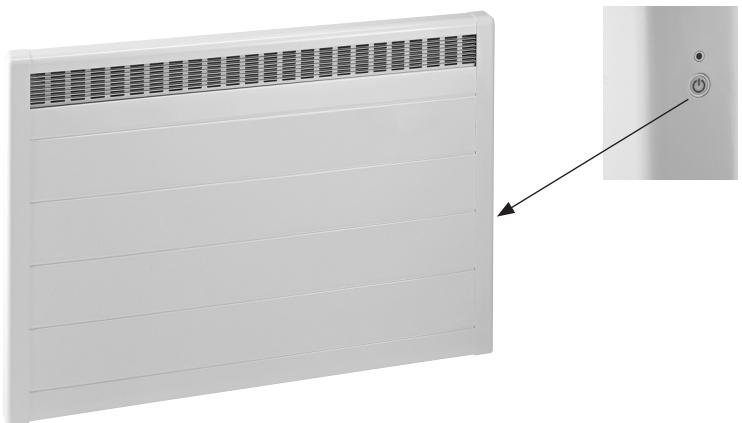 ROTHELEC ECO-ELECTRIQUE R2012G - VUE DU RADIATEUR ROTHELEC ET DÉTAIL DU BOUTON DE COMMANDE (figure 1) - 2