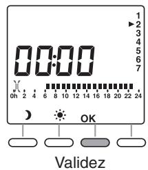 ROTHELEC ECO-ELECTRIQUE R2012G - Validator et copier le programme pour le jour suivant - 10