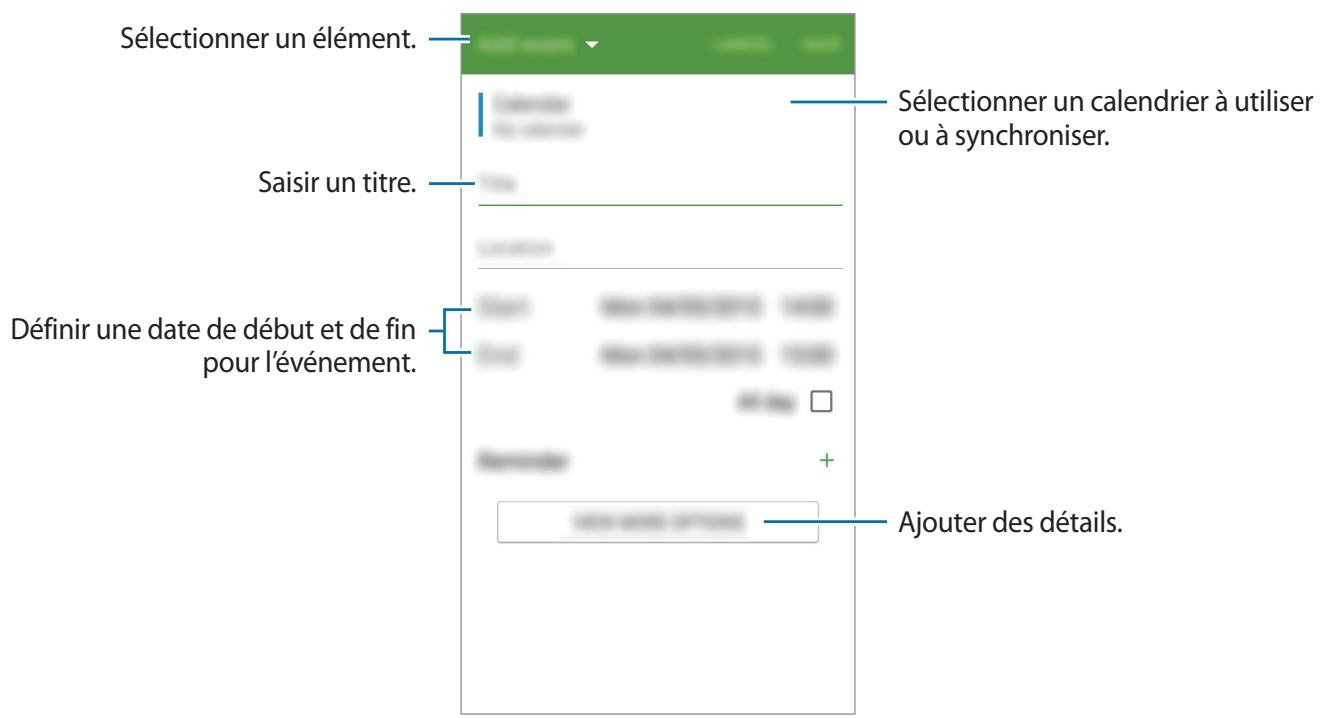 SAMSUNG GALAXY GRAND PRIME 4G 5 POUCES - SM-G531F - Créer un événement ou une tâche - 1