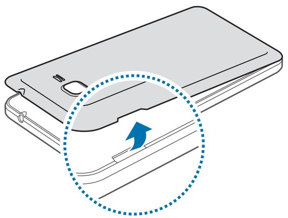 SAMSUNG GALAXY GRAND PRIME 4G 5 POUCES - SM-G531F - Installer la carte SIM ou USIM et la batterie - 2