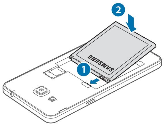 SAMSUNG GALAXY GRAND PRIME 4G 5 POUCES - SM-G531F - Installer la carte SIM ou USIM et la batterie - 7