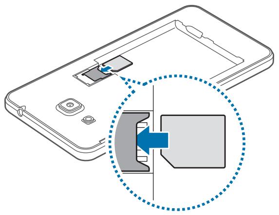 SAMSUNG GALAXY GRAND PRIME 4G 5 POUCES - SM-G531F - Installer la carte SIM ou USIM et la batterie - 5