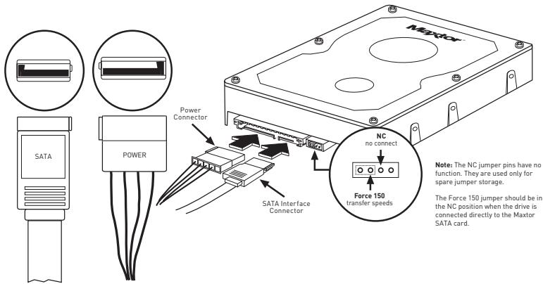 SEAGATE SATA300 PCI CARD - Connecting a SATA Hard Drive - 1