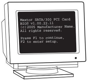 SEAGATE SATA300 PCI CARD - Vérification du message du BIOS - 2
