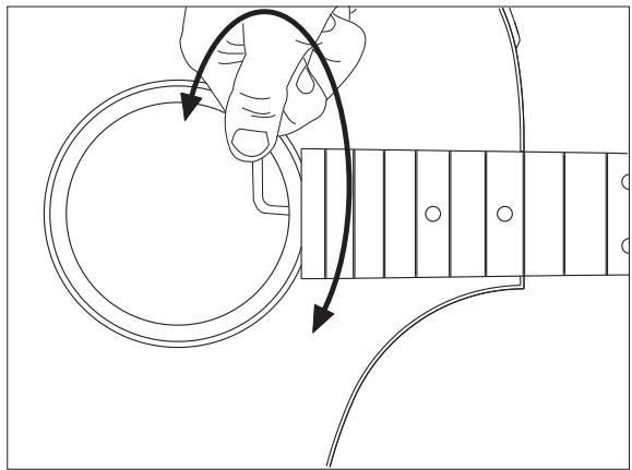 LINE 6 VARIAX ACOUSTIC 300 - Réglage de l'angulation du manche - 1