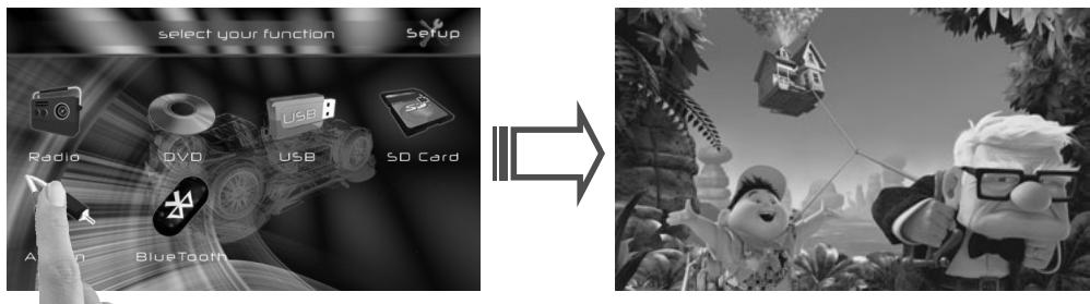 OXYGEN MP 403 - Menu de calibrage du lecteur multimédia (mode DVD, USB et SD) - 3