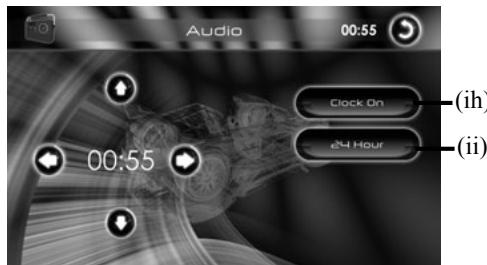 OXYGEN MP 403 - Clock : paramètres de l'horloge - 1
