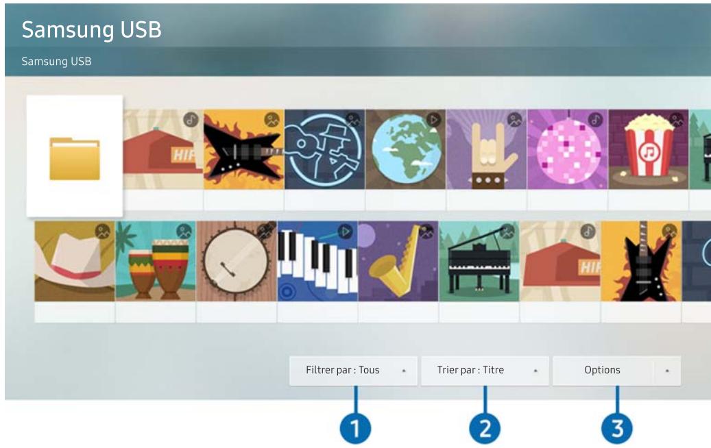 SAMSUNG UE40NU7125 - Lecture des images/videos/fichiers musicaux - 4