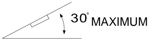OXYGEN MP-302 - Précautions à prendre sur l'angle d'installation. - 1