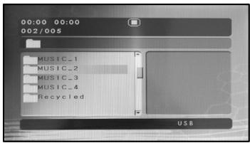 OXYGEN MP502 - Gestion du mode fichier/sous fichier (support MP3 uniquement) - 2