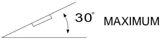 OXYGEN MP502 - Précaution à prendre sur l'angle d'installation. - 1