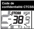 COBRA CXR825C - Réglage des codes de confidentialité CTCSS - 2