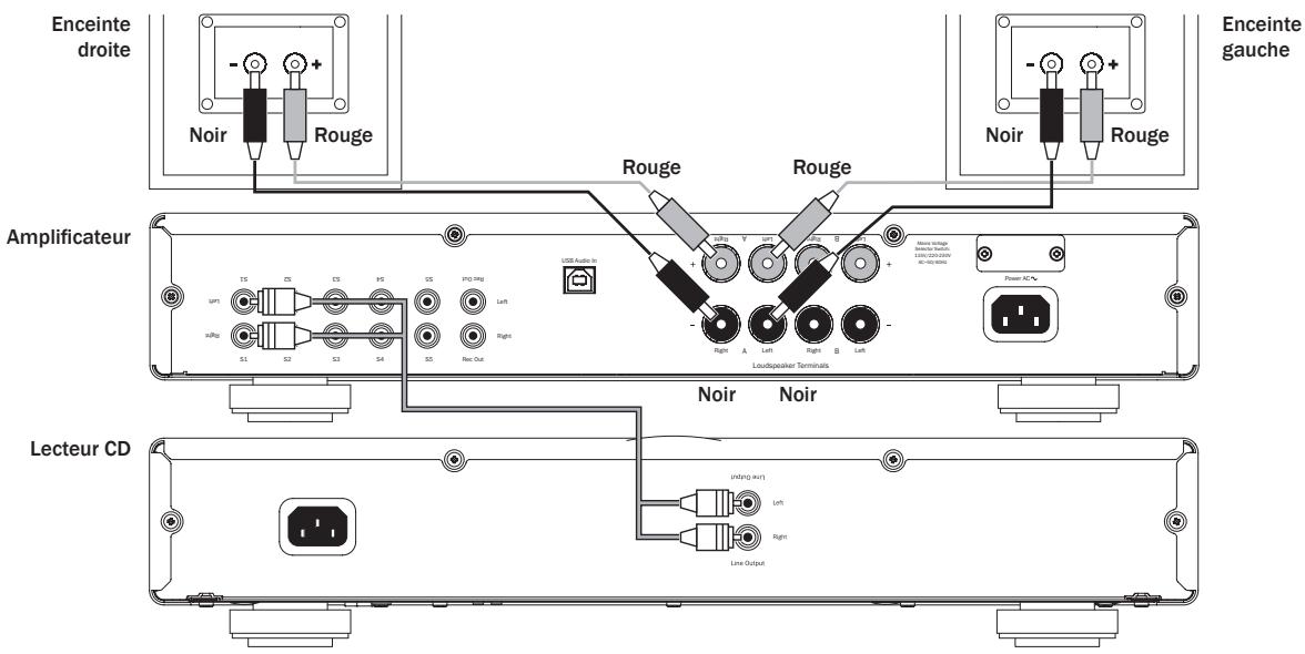 CAMBRIDGE AUDIO 351A - Raccordement de base - 1
