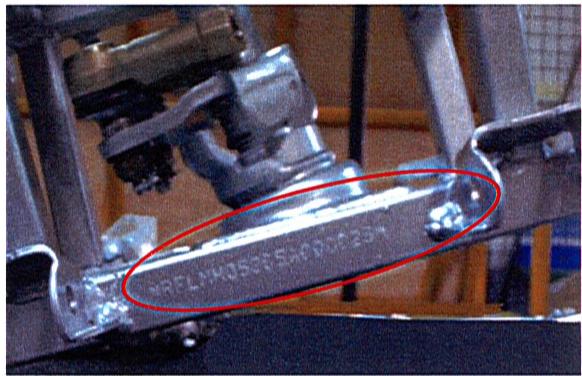 ADLY 50 RS LIQUIDE - NUMERO D'IDENTIFICATION DU PRODUIT - 1