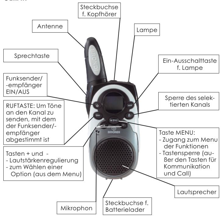 BRONDI PMR FX-100 TWIN - GERÄTEBESCHREIBUNG - 1
