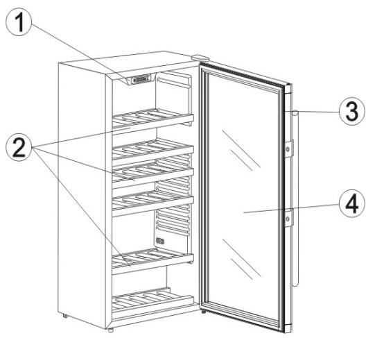 LA SOMMELIERE CVD 121 V - GRUNDZEICHNUNG DES GERÄTS - 1