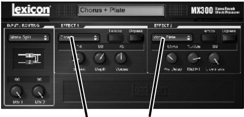 LEXICON MX300 - Touches de selection des réverbérations/effets - 1