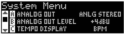 LEXICON MX300 - MENUS SYSTEM du MX300 - 3
