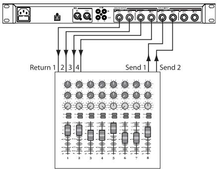 LEXICON MX400 - CONFIGURATION DES CONNXIONS DES ENCEINTES D'AMBIANCE - 1