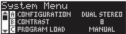LEXICON MX400 - MENUS SYSTÉME - 1