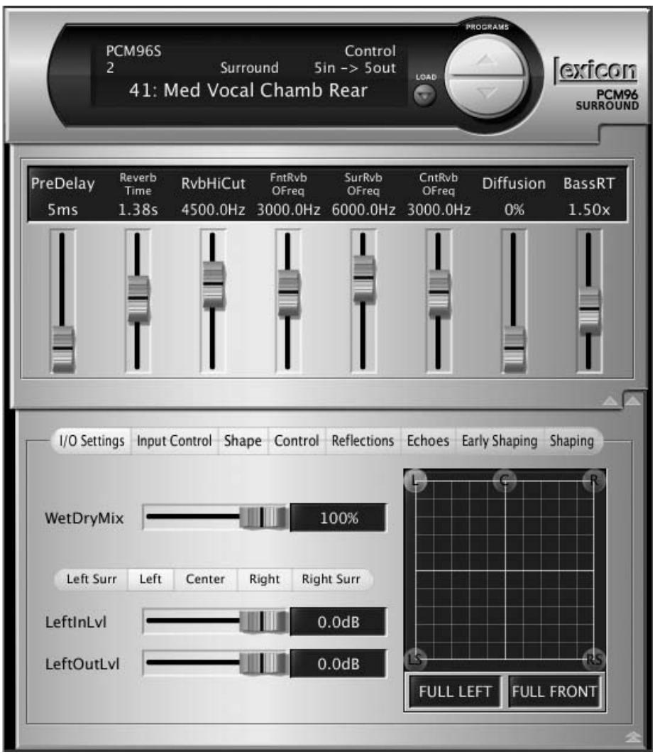 LEXICON PCM96 - Réglages de la fenêtrée du plug-in - 3