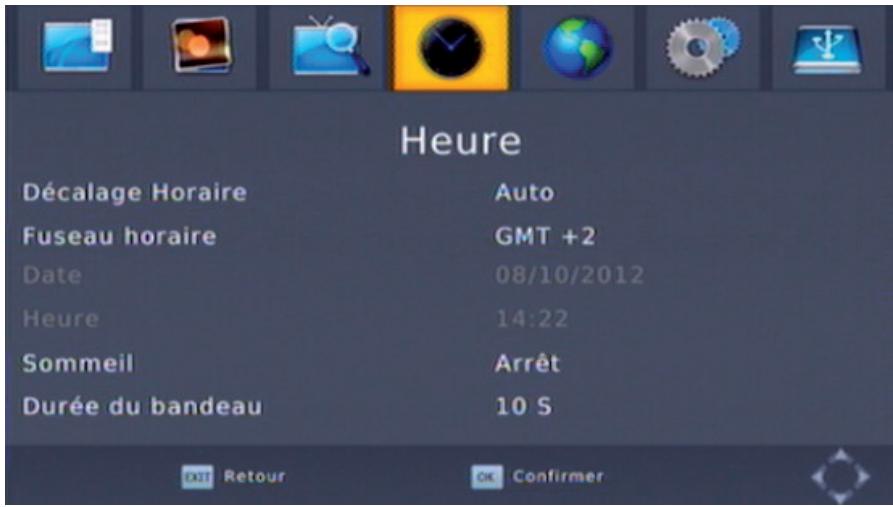 VISIONIC SLIM 6 HD - 3) RÉGLAGE DE L'HEURE : - 1