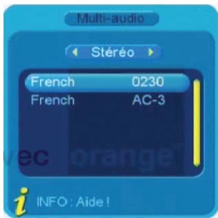 VISIONIC VNT 400 - Sélection Audio ( AC3 : dolby digital) - 1
