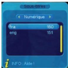 VISIONIC VNT 400 - Appuyez sur la touche SUBTITLE pour activer les sous-titres : - 1
