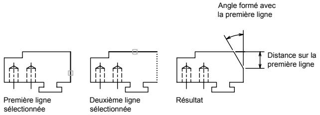 AUTODESK AUTOCAD 2006 - Indication du point de départ et de l'angle du chanfrein - 1