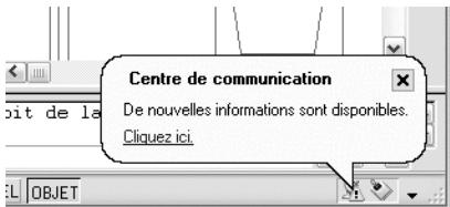 AUTODESK AUTOCAD 2006 - Réception de nouvelles notifications d'informations - 1
